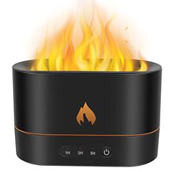 Xcsaide Diffusore di Aromi con Effetto Fiamma, 3 in 1 Umidificatore Ultrasuoni, 250ml Diffusore di Olio Essenziale, Nebulizzatore per Aromaterapia, 2  en oferta