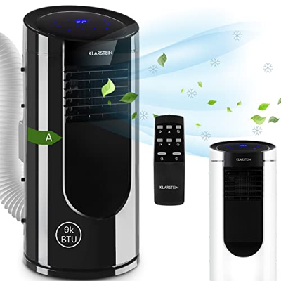 Condizionatore Portatile 4in1 : Climatizzatore Portatile, Aria Condizionata Portatile, Caldo Freddo, Ventilatore e Deumidificatore con Night Mode, Cla