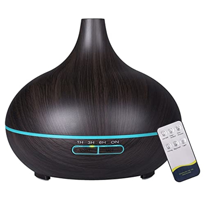 Diffusore di Oli Essenziali 500ML,Diffusore di Aromi Umidificatore Ultrasuoni Vaporizzatore, 7 Colori,Senza BPA,per Yoga,Spa,Camera da Letto