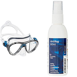 Cressi Big Eyes Evolution Silicone, Maschera Subacquea di Alta qualità Unisex – Adulto, Trasparente/Blu E Nero & Premium Anti Fog, Spray O Gel Antiapp características
