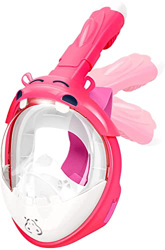 GIEMIT Maschera integrale da snorkeling, per bambini, maschera subacquea, set da snorkeling, visione panoramica di 180 gradi, anti-appannamento, prote características