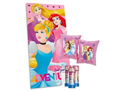 kl Accessori Mare Piscina Set n 18 Telo + Braccioli + Bolle di Sapone (Principesse Disney) precio