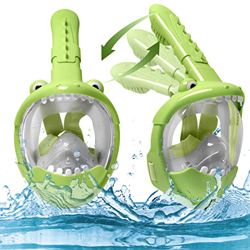 SOARFLY Maschera Subacquea Maschera da Snorkeling per Bambini, Maschera Snorkeling con Visuale Panoramica 180° Design Pieno Facciale, Anti-Appannament características