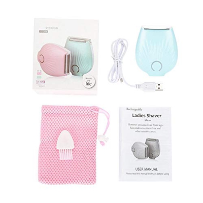 Depilazione Facciale per le Donne, 3 IN 1 Rasoio per Donna Bagnato e Asciutto Rasoio Elettrico per Donna Viso Corpo Ascella Epilatore Indolore(blu)