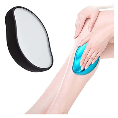 Painless Exfoliation Hair Removal Tool, Physical Hair Removal with Epilator Crystal Hair Eraser Mini Hair Remover for Leg Arm Back Lightweight. (Black