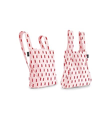 Notabag 2 in 1: Zaino trasformabile - Zaino e borsa a mano: Impermeabile, riutilizzabile e pieghevole (Red Brush)