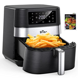 Bear 5,5 Litri Friggitrice ad Aria Calda, Airfryer con 7 Programmi, ,Display Digitale, Tempo Temperatura Regolabili, senza PFOA&BPA, Ricette, 1700W [C precio