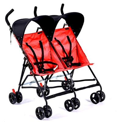 Alta qualità Passeggini e carrozzine Passeggino gemellare Leggero Pieghevole Doppio Ombrello Secondo Bambino Passeggino può Entrare nel Carrello eleva