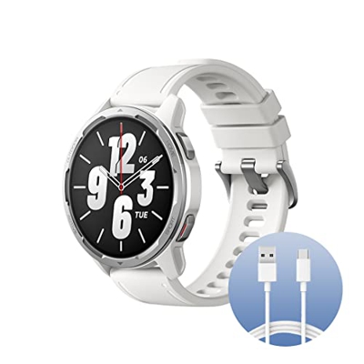 Xiaomi Watch S1 Active (Moon White) con cavo USB-C 1m, Display AMOLED HD 1.43", 117 Modalità di Allenamento, NFC Integrato, Telefonate Bluetooth, Resi