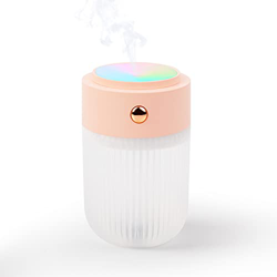 Zelaxy Mini Umidificatore Colorato Lampada a Colori Luce Notturna 250ml Ufficio Camera da Letto Facile da Trasportare, Ricarica USB-C (Rosa) en oferta