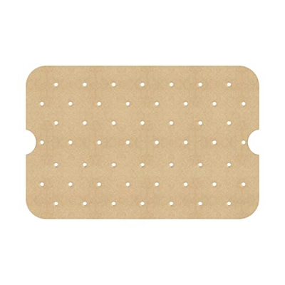 B/A Fodere di Carta Pergamena da 100 Pezzi, Fodere di Carta per friggitrice ad Aria, Fodere di Carta da Forno rettangolari, Resistenti al Calore, Fode