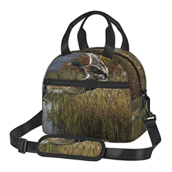 Borsa per il pranzo da caccia con stampa selvaggia volante, per adulti, riutilizzabile, per lavoro, picnic, scuola o viaggi en oferta