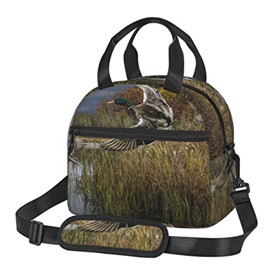 Borsa per il pranzo da caccia con stampa selvaggia volante, per adulti, riutilizzabile, per lavoro, picnic, scuola o viaggi