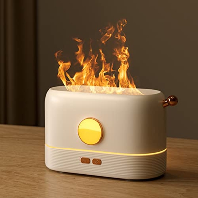 Umidificatore di Fiamma, Umidificatore di Aroma di Fiamma Umidificatore a Effetto Fiamma Diffusore di Aroma Portatile Silenzioso per Casa, Ufficio o D
