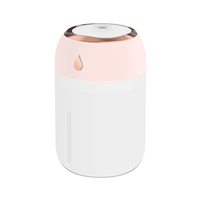 Aoresac Diffusore umidificatore a Nebbia Colorata da 330 ml Umidificatore USB Portatile a Luce Notturna a 7 Colori Silenzioso con 2 modalità di Nebbia