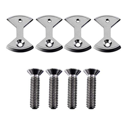 Ctzrzyt Cycling Titanium Bike Pedale della Bicicletta Piastra Tacchette per Speedplay Zero 4 Tacchetti 4 Bulloni Bicicletta Sostituzione Parti características