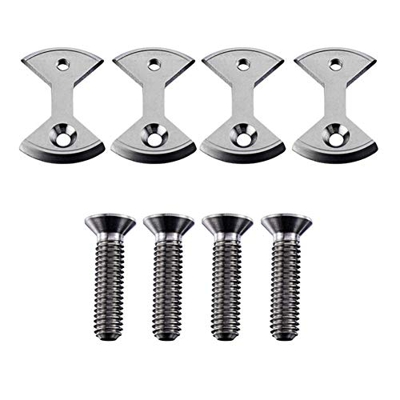 Ctzrzyt Cycling Titanium Bike Pedale della Bicicletta Piastra Tacchette per Speedplay Zero 4 Tacchetti 4 Bulloni Bicicletta Sostituzione Parti