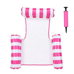 Galleggiante Piscina Arco Stile Frutta Amaca Pieghevole Piscina Aria Materassi Sport Piscina Piscina Sedia (Stripe, Rosa Rosa) características