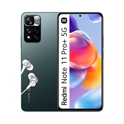 Xiaomi Redmi Note 11 Pro+ 5G - Smartphone 6+128GB, 6.67” 120Hz FHD+ AMOLED, MediaTek 920, fotocamera 108MP, 4500mAh, 120W HyperCharge, Green (IT + gar