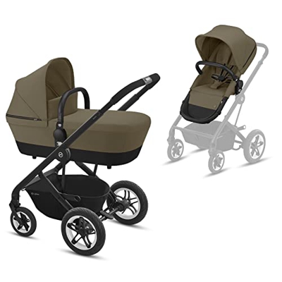 CYBEX Gold Talos S 2in1 Passeggino, Dalla nascita (con navicella) fino a 22 kg (circa 4 anni), Navicella convertibile in seduta da passeggino, Classic