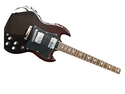 AMINIY Tuta elettrica for Chitarra in Legno di pegno Tastiera Acoustic Steel String Stringa Pannello in Mogano Vino Guitar Elettrico Rosso (Color : wi características