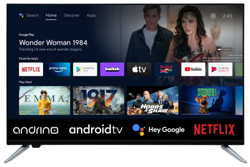 Andrino AN32H01 Smart TV LED HD da 32 pollici 80 cm, televisione, sintonizzatore T2/S2/C Android TV, Assistente Google, Google Play Store, Prime Video en oferta
