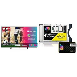 Hisense 55Ae7210F, Smart Tv Led Ultra Hd 4K 55%22, Single Stand, Hdr 10+, Dolby Dts, Con Alexa Integrata, Tuner Dvb-T2/S2 Hevc Main10 [Esclusiva Amazo precio