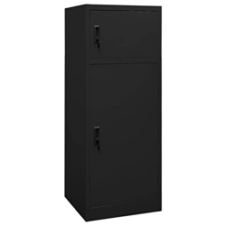 Revera Armadietto per Sella Nero 53x53x140 cm in Acciaio en oferta