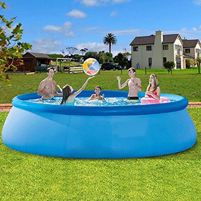 Piscina portatile, piscina gonfiabile per famiglie, cortile esterno fuori terra per bambini, piscine gonfiabili con anello superiore per bambini e adu