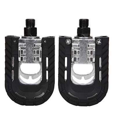 FOLOSAFENAR Pedale del Cuscinetto della Bicicletta, 1 Paio di Pedali per Mountain Bike da Strada in Lega di Alluminio Pieghevole Materiale plastico di