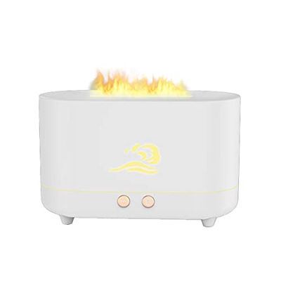 USB Simulazione Fiamma Umidificatore d'aria 225ML con Fiamma Luce Scrivania Mini Purificatore d'aria Mista Fredda Aroma Diffusore Portatile Olio Essen