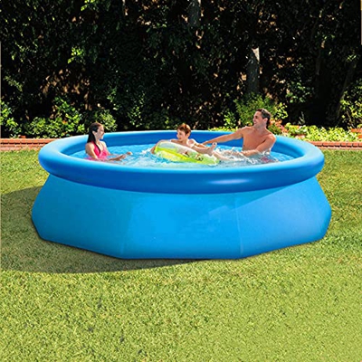 Piscine gonfiabili con anello superiore, Piscina fuori terra all'aperto, Piscina per bambini Happy, Piscine gonfiabili portatili per bambini, Adulti, 