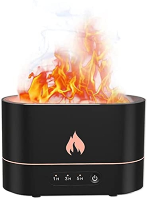 Diffusore di oli Essenziali, Umidificatore per Aromaterapia, 180 ml, Umidificatore per Nebbia di Fiamma, Diffusore di Aromi Atomizzatore per Casa, Uff