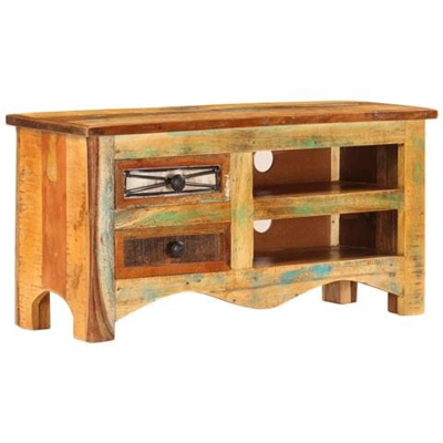 Mobile Porta Tv 80x30x40 Cm In Legno Massello Di Recupero