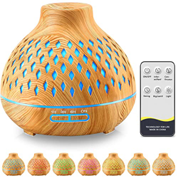 Diffusore di aromi, Umidificatore Silenzioso ad Ultrasuoni da 400 ml, con Luce LED a 7 colori per Casa/Yoga/Ufficio/Spa/Camera da letto características