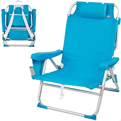 AKTIVE 62632 Sedia Spiaggia Zaino con Borsa Termica
