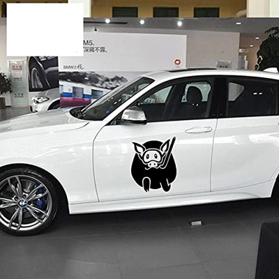 A/X 58cmx49.7cm 2X Car Styling Cute Cartoon Pig Diver Scuba Snorkel Decal Fashion