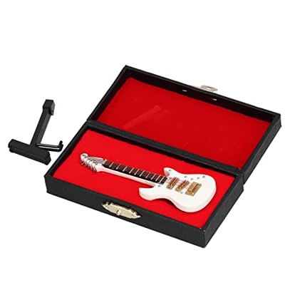 SALUTUY Ornamento per Chitarra in Miniatura, Mini Modello di Chitarra Giocattolo Modello di Chitarra Ornamenti Decorativi Decorazione Eccellente con B