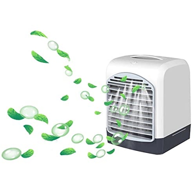 DSWW Ventola di Raffreddamento Portatile,Ventola USB con Raffreddamento Ad Acqua,Mini Ventilatore da Tavolo per Umidificazione,può Aggiungere Aromater