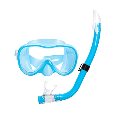N/A/A Set di Attrezzatura per Lo Snorkeling per Bambini,Set Due Pezzi per Lo Snorkeling per Bambini - Respirazione Facile Panoramica Ampia Vista Attre