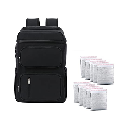 zaino da picnic isolato zaino refrigerante isolato a prova di perdite, borsa termica isolata, borsa termica portatile, campeggio da spiaggia n (nero)