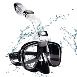 WANGPIPI Vista Panoramica A 180° Maschera da Snorkeling A Mezza Faccia Antiappannamento Estate Nuova Parte Superiore Asciutta per Immersione con Occhi precio