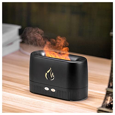 Umidificatore a fiamma, umidificatore a fiamma per camera da letto, umidificatore a nebbia fredda con diffusore di oli essenziali, mini umidificatore 