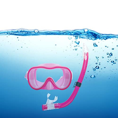 GIMOCOOL Set di Attrezzatura per Lo Snorkeling | Occhialini da Nuoto per Bambini antiappannamento - Respirazione Facile Panoramica Ampia Vista Attrezz
