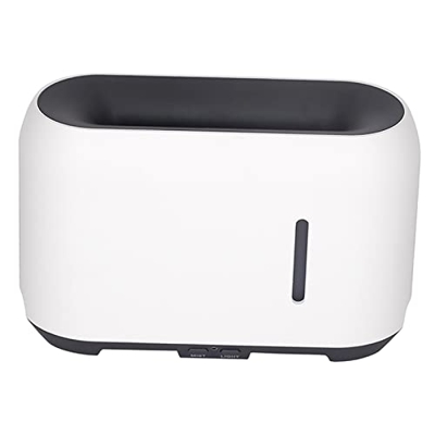 perfk Diffusore di olio essenziale per umidificatore a fiamma fredda con umidificatore silenzioso a fiamma realistica per camera da letto di casa per 