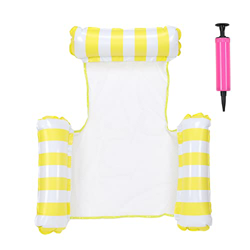Galleggiante Piscina Arco Stile Frutta Amaca Pieghevole Piscina Aria Materassi Sport Piscina Piscina Sedia (Stripe, Giallo) precio
