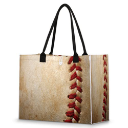 Borsa da spiaggia da baseball per donna con palla da sport vintage grande borsa tote con tasca riutilizzabile borse per la spesa per viaggi, palestra, características