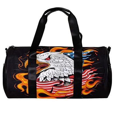 Borsa sportiva da palestra con tracolla Raptor America Cool, Multicolore, 45x23x23cm/17.7x9x9in, Unico
