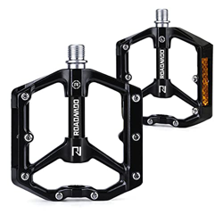 ROADNADO Pedali per bicicletta MTB, in lega di alluminio, antiscivolo, ultra leggeri, riflettenti, per mountain bike, BMX, bici da corsa, 9/16 pollici en oferta