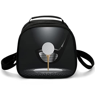 Sacchetti Pasto Pallina Da Golf Sul Tee Con Club Sotto I Riflettori Contenitore Per Alimenti A Tenuta Stagna Per Alimenti 20*20*12.5CM